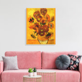 Van Gogh - Vase mit 15 Sonnenblumen Leinwanddruck (Insitu (Wohnzimmer))