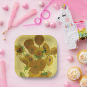 Van Gogh - Vase mit 15 Sonnenblumen Pappteller (Party)