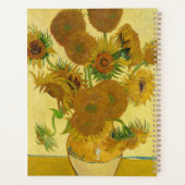 Van Gogh - Vase mit 15 Sonnenblumen Planer (Rückseite)