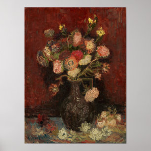 Van Gogh - Vase mit chinesischen Astern und Gladio Poster