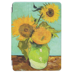 Van Gogh, Vase mit drei Sonnenblumen iPad Air Hülle