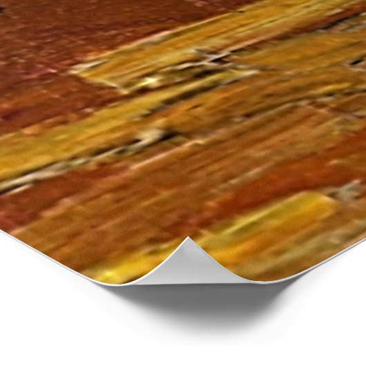 Van Gogh - Vase mit drei Sonnenblumen Poster (Ecke)