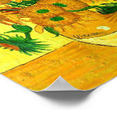 Van Gogh Vase mit fünfzehn Sonnenblumen Poster (Ecke)