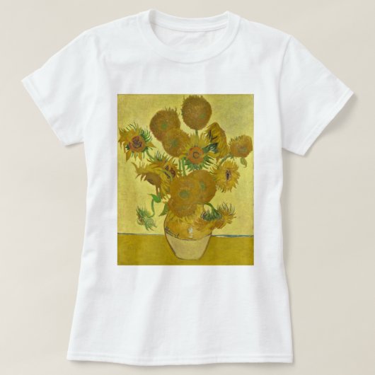 Van Gogh Vase mit fünfzehn SonnenblumengalerieHD T-Shirt (Design vorne)