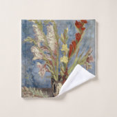 Van Gogh Vase mit Gladioli und chinesischem Asters Badhandtuch Set (Waschlappen)