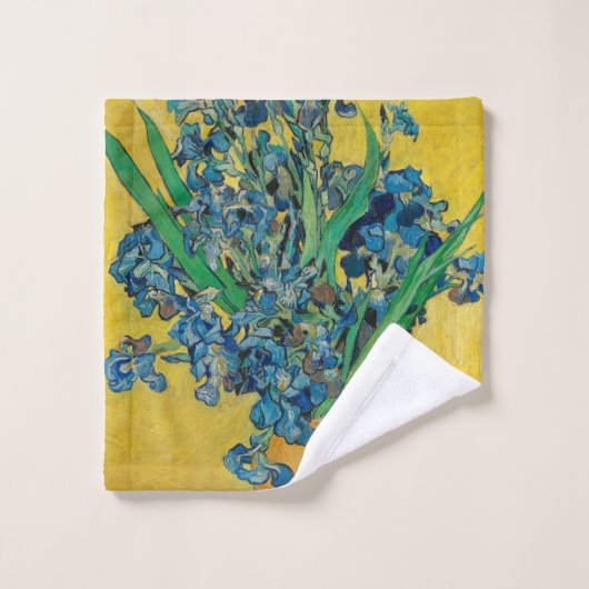 Van Gogh Vase mit Ire Classic Impressionismus Badhandtuch Set (Waschlappen)