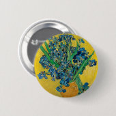 Van Gogh Vase mit Ire Classic Impressionismus Button (Vorne & Hinten)