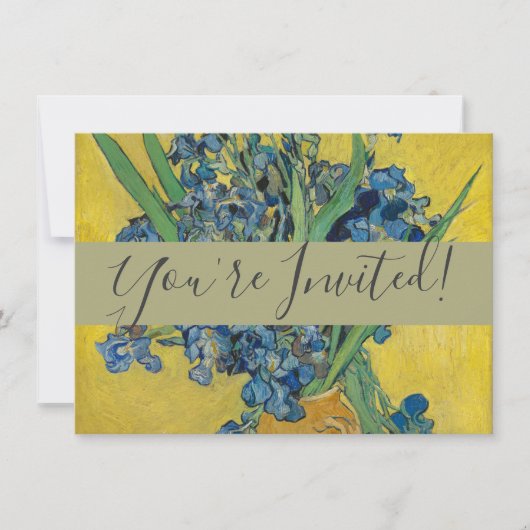 Van Gogh Vase mit Ire Classic Impressionismus Einladung (Vorderseite)