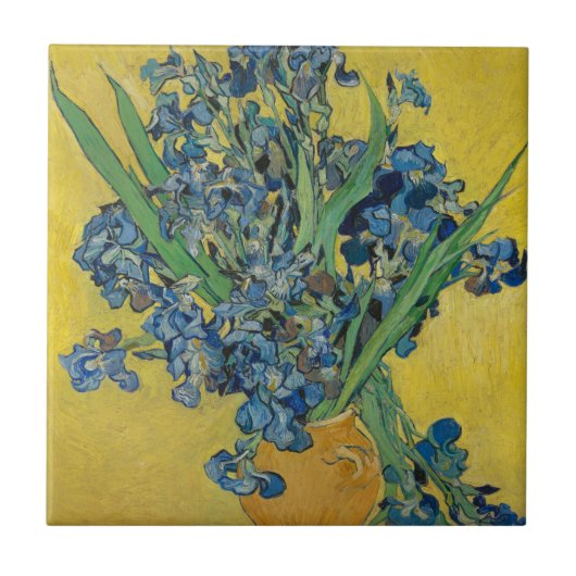 Van Gogh Vase mit Ire Classic Impressionismus Fliese (Vorderseite)