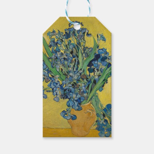 Van Gogh Vase mit Ire Classic Impressionismus Geschenkanhänger (Vorderseite)