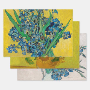 Van Gogh Vase mit Ire Classic Impressionismus Geschenkpapier Set