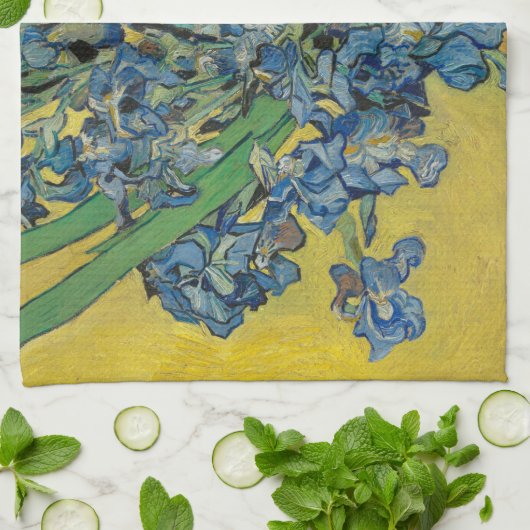 Van Gogh Vase mit Ire Classic Impressionismus Geschirrtuch (Gefaltet)