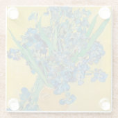 Van Gogh Vase mit Ire Classic Impressionismus Glasuntersetzer (Rückseite)