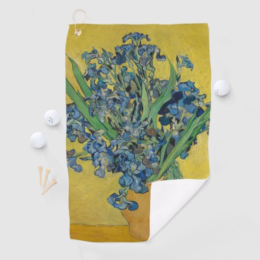 Van Gogh Vase mit Ire Classic Impressionismus Golfhandtuch (Insitu)