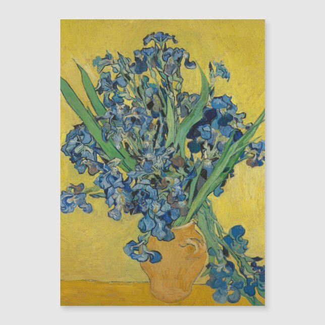 Van Gogh Vase mit Ire Classic Impressionismus Magnetkarte (Vorderseite)