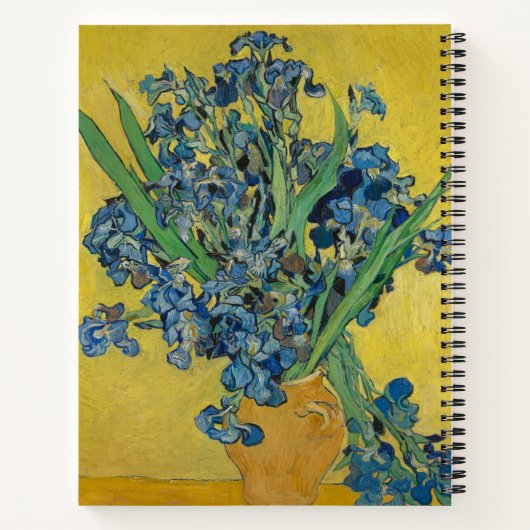 Van Gogh Vase mit Ire Classic Impressionismus Notizblock (Rückseite)
