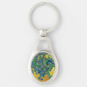Van Gogh Vase mit Ire Classic Impressionismus Schlüsselanhänger (Vorderseite)