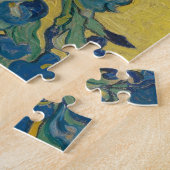 Van Gogh Vase mit Iren auf Gelb Puzzle (Seite)