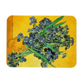 Van Gogh - Vase mit irisch-gelbem Hintergrund Magnet (Horizontal)