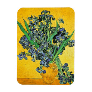 Van Gogh - Vase mit irisch-gelbem Hintergrund Magnet