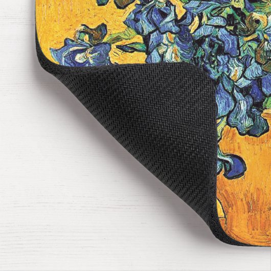 Van Gogh - Vase mit irisch-gelbem Hintergrund Mousepad (Ecke)