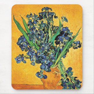 Van Gogh - Vase mit irisch-gelbem Hintergrund Mousepad