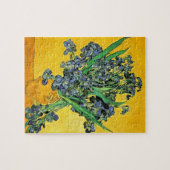 Van Gogh - Vase mit irisch-gelbem Hintergrund Puzzle (Horizontal)