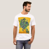 Van Gogh - Vase mit irisch-gelbem Hintergrund T-Shirt (Vorne ganz)
