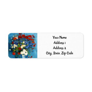 Van Gogh Vase mit Kornblumen und Pflaumen