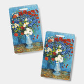 Van Gogh Vase mit Kornblumen und Pflaumen Ausweis (Vorder- & Rückseite)