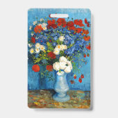 Van Gogh Vase mit Kornblumen und Pflaumen Ausweis (Rückseite)