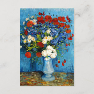 Van Gogh Vase mit Kornblumen und Pflaumen Begleitkarte