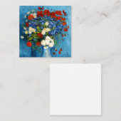 Van Gogh Vase mit Kornblumen und Pflaumen Begleitkarte (Vorne/Hinten)