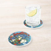 Van Gogh Vase mit Kornblumen und Pflaumen Getränkeuntersetzer (Seite)