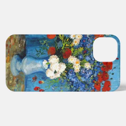 Van Gogh Vase mit Kornblumen und Pflaumen iPhone Hülle (Rückseite (Horizontal))