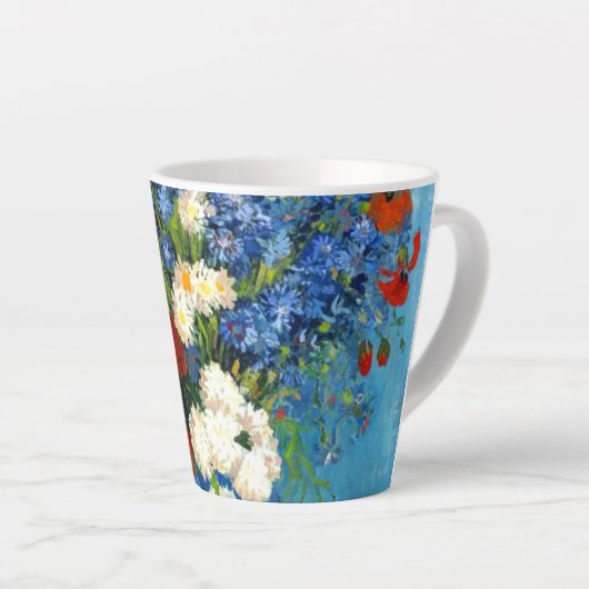 Van Gogh Vase mit Kornblumen und Pflaumen Milchtasse (Rechte Ecke)