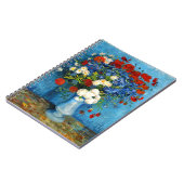 Van Gogh Vase mit Kornblumen und Pflaumen Notizblock (Linke Seite)