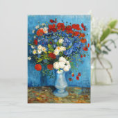 Van Gogh Vase mit Kornblumen und Pflaumen Save The Date (Stehend Vorderseite)