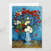 Van Gogh Vase mit Kornblumen und Pflaumen Save The Date (Vorne/Hinten)