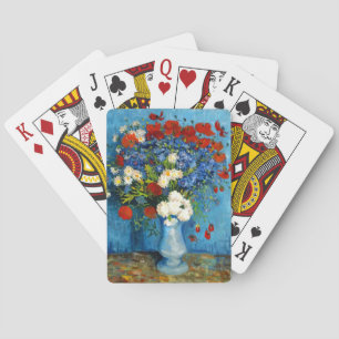 Van Gogh Vase mit Kornblumen und Pflaumen Spielkarten
