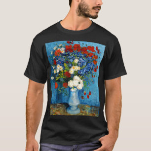 Van Gogh Vase mit Kornblumen und Pflaumen T-Shirt
