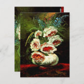 Van Gogh: Vase mit Peonies Postkarte (Vorne/Hinten)