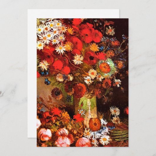 Van Gogh - Vase mit Pflücken, Kornblumen, Peonies (Vorne/Hinten)