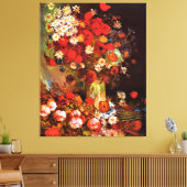 Van Gogh - Vase mit Pflücken, Kornblumen, Peonies Leinwanddruck (Insitu (Wohnzimmer))