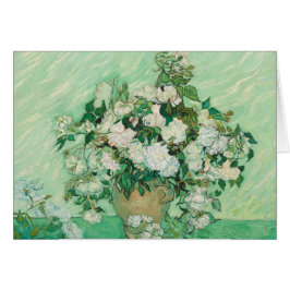 Van Gogh Vase mit Pink Roses Fine Art Card