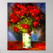 Van Gogh Vase mit Poppies Poster (Vorne)