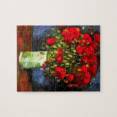 Van Gogh Vase mit Puzzle aus roten Pfoten (Horizontal)