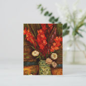 Van Gogh - Vase mit Red Gladiolas Postkarte (Stehend Vorderseite)