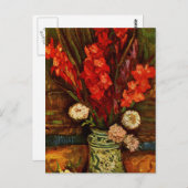 Van Gogh - Vase mit Red Gladiolas Postkarte (Vorne/Hinten)