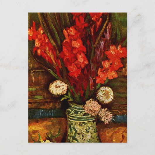 Van Gogh - Vase mit Red Gladiolas Postkarte (Vorderseite)